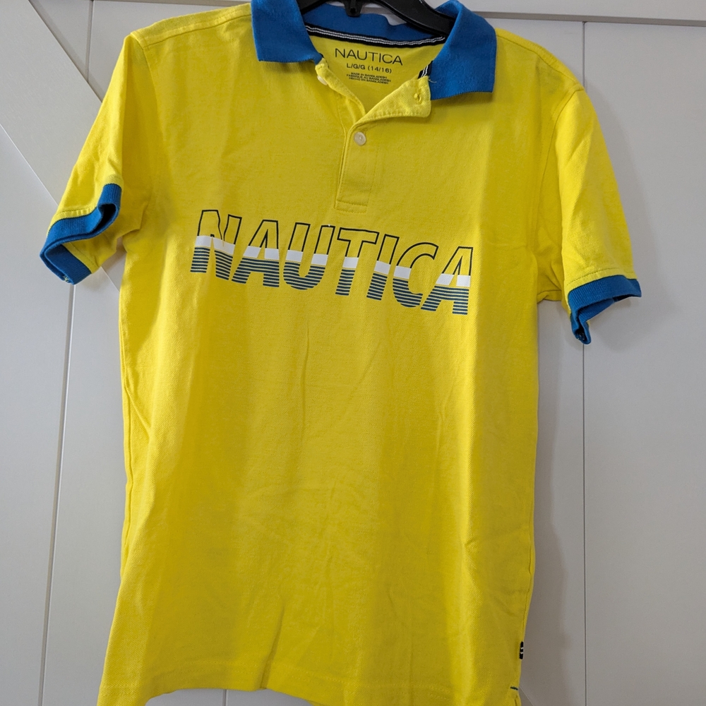 Nautica Men's Polo Shirt in Yellow and Blue
